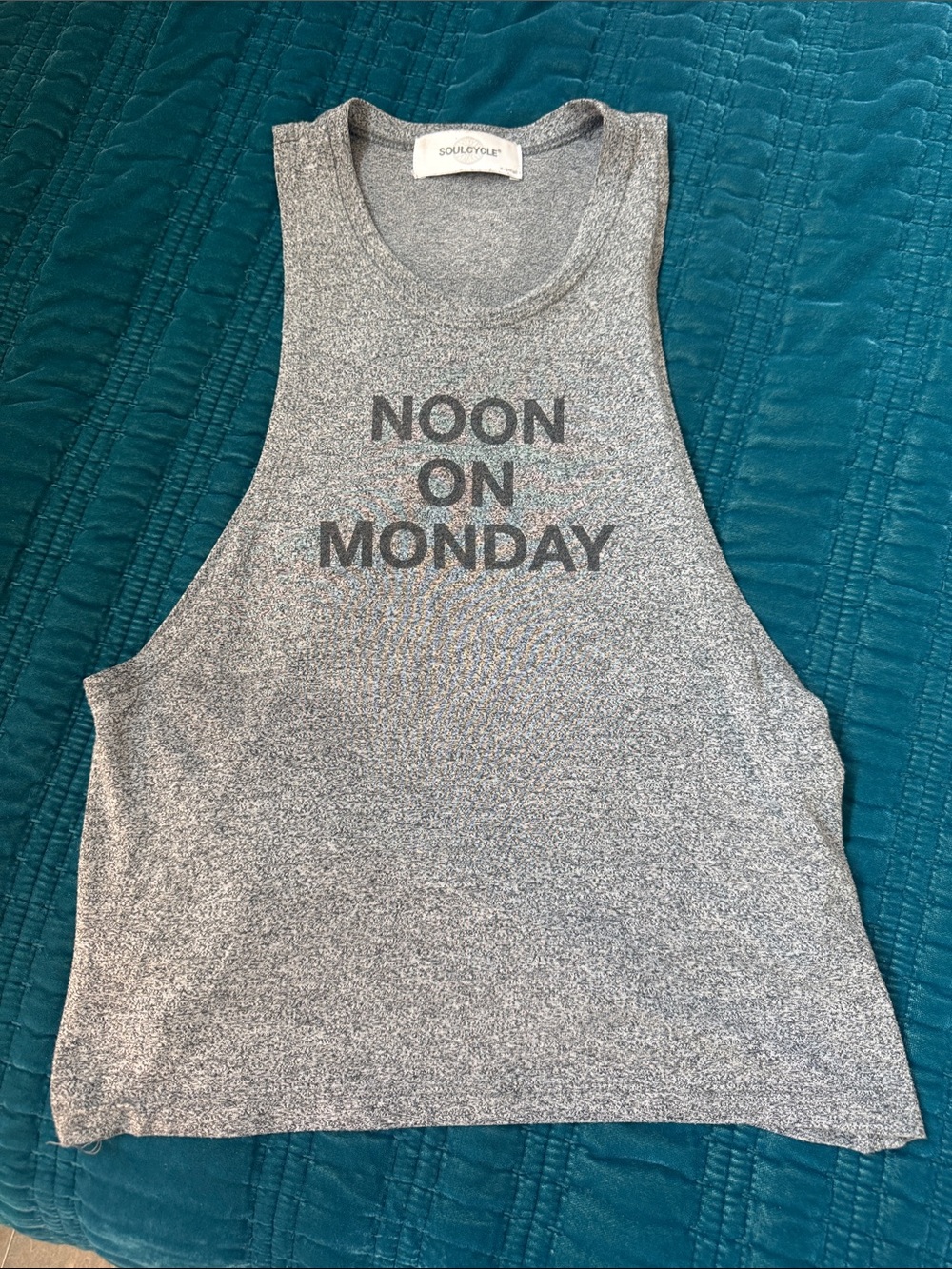 SoulCycle Heather Gray Graphic Muscle Tank